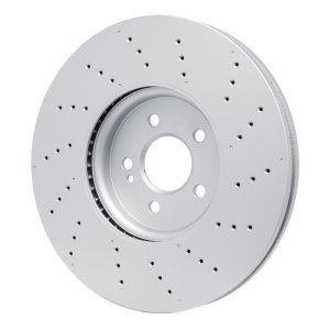 Mercedes-Benz A35 AMG Brake Rotor (1) - Front - R1 Concepts - GeoSPEC Coated Rotor - Drilled - `20-`22